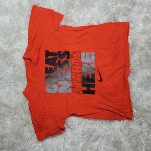 7 yr old boys orange Nike top